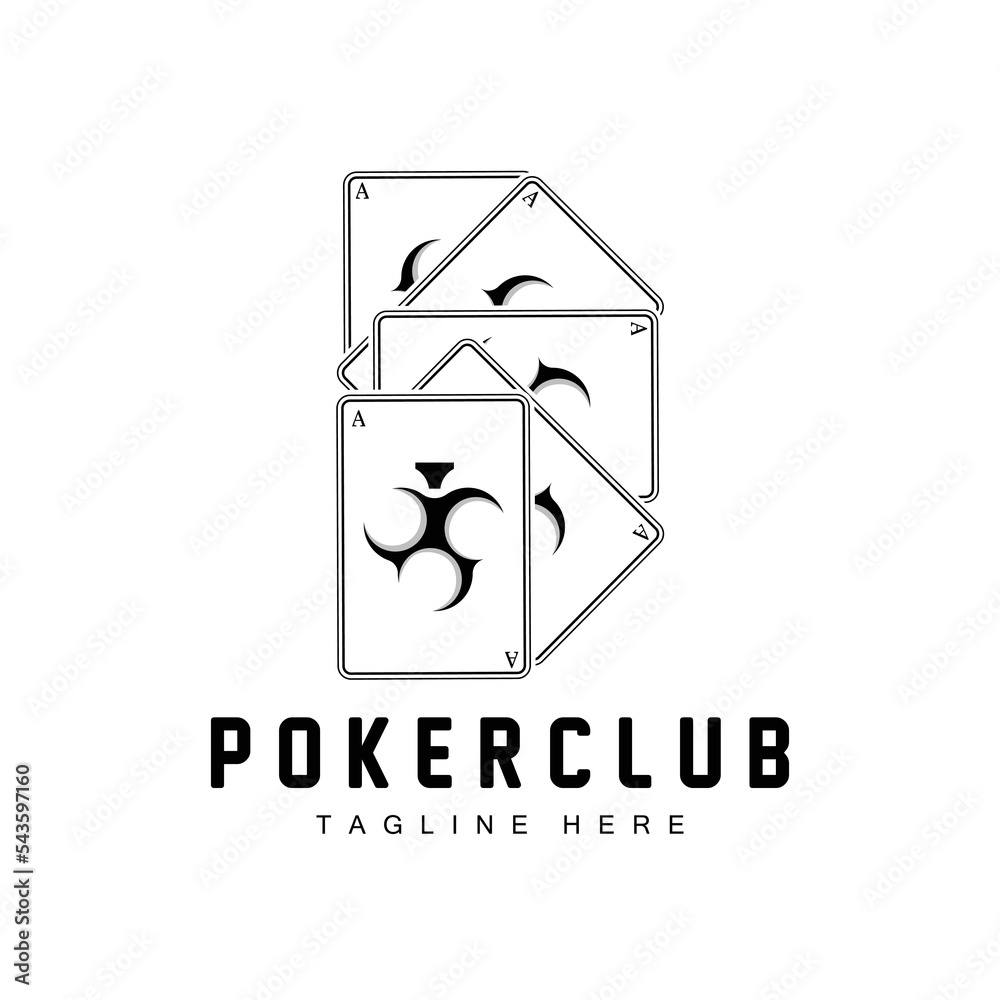 Poker Casino Card Logo, Diamond Card Icon, Hearts, Spades, Ace. Gambling Game Poker Club Design Poker Casino Card Logo, Diamond Card Icon, Hearts, Spades, Ace. Gambling Game Poker Club Design