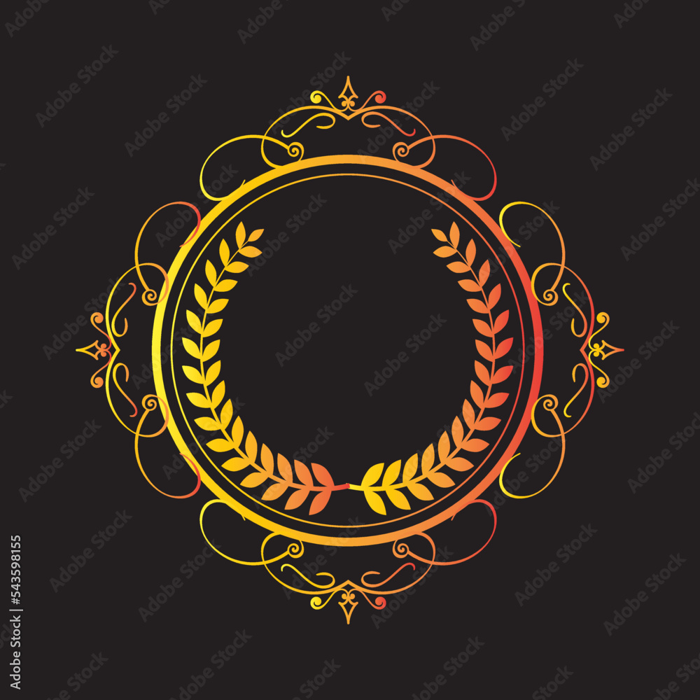 Text decoration frame document design vector logo template Text decoration frame document design vector logo template