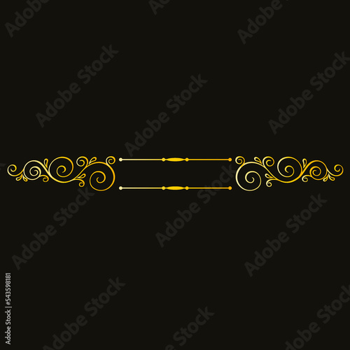 Text decoration frame document design vector logo template