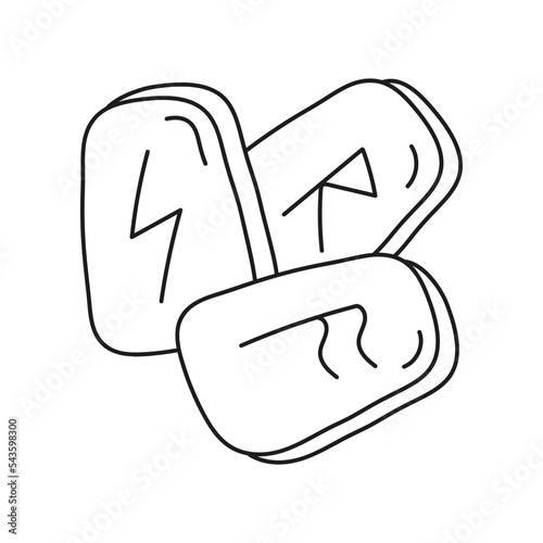 Hand drawn rune illustration.