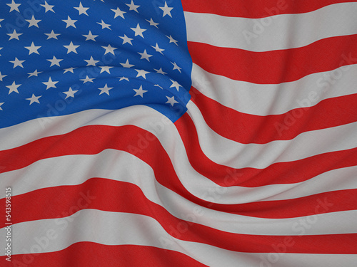 Twisted fabric USA flag