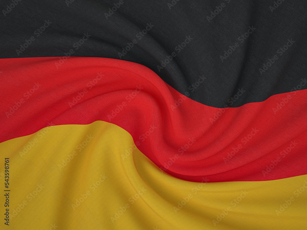 Naklejka premium Twisted fabric Germany flag
