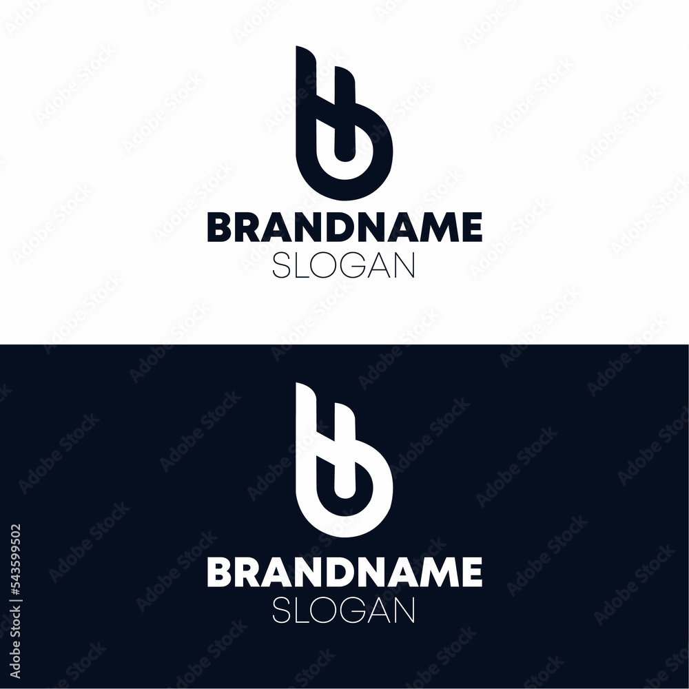 the letters HB. vector logo monogram alphabet minimalist design the letters HB. vector logo monogram alphabet minimalist design