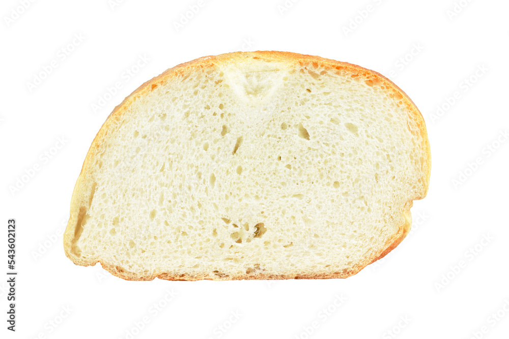 Piece of fresh rye bread isolated