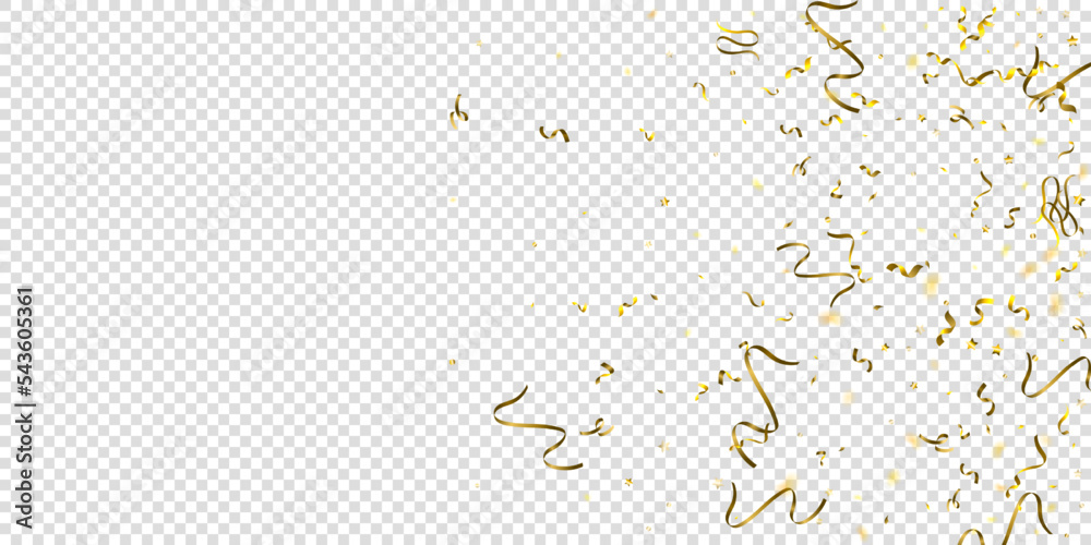 Fototapeta premium tinsel holiday gold foil serpentine ribbon star