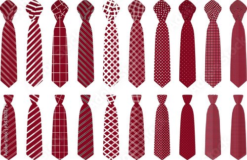 Fotografiet big set ties different types, neckties various size