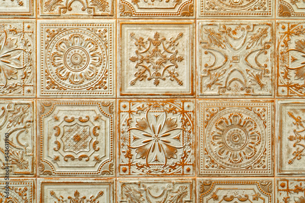 ceramic tile with simple symmetrical pattern