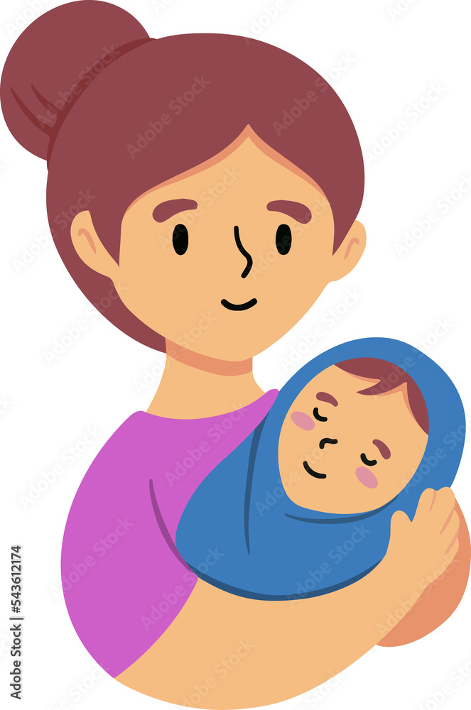 Mother day illustration. Mother holding baby
Mother day illustration. Mother holding baby