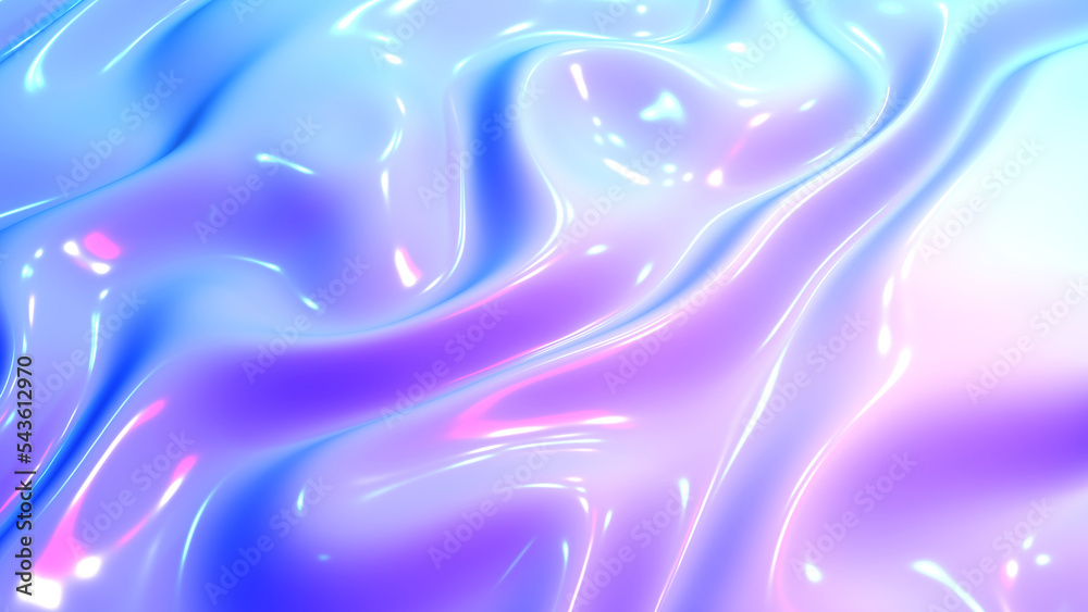 Purple blue plastic shiny background, latex glossy texture pattern, 3d