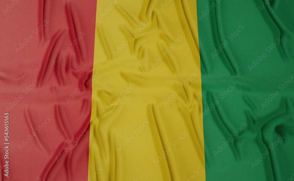 Flag of Guinea - on a flat surface with a few wrinkles