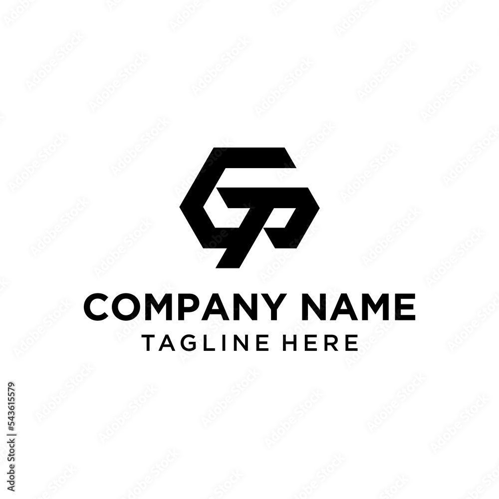 GP logo initial letter design template vector