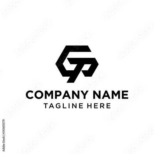 GP logo initial letter design template vector