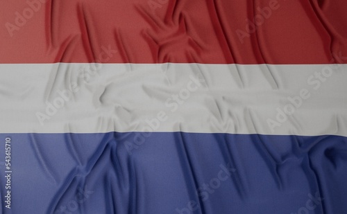 Flag of Netherlands - on a flat surface with a few wrinkles photo