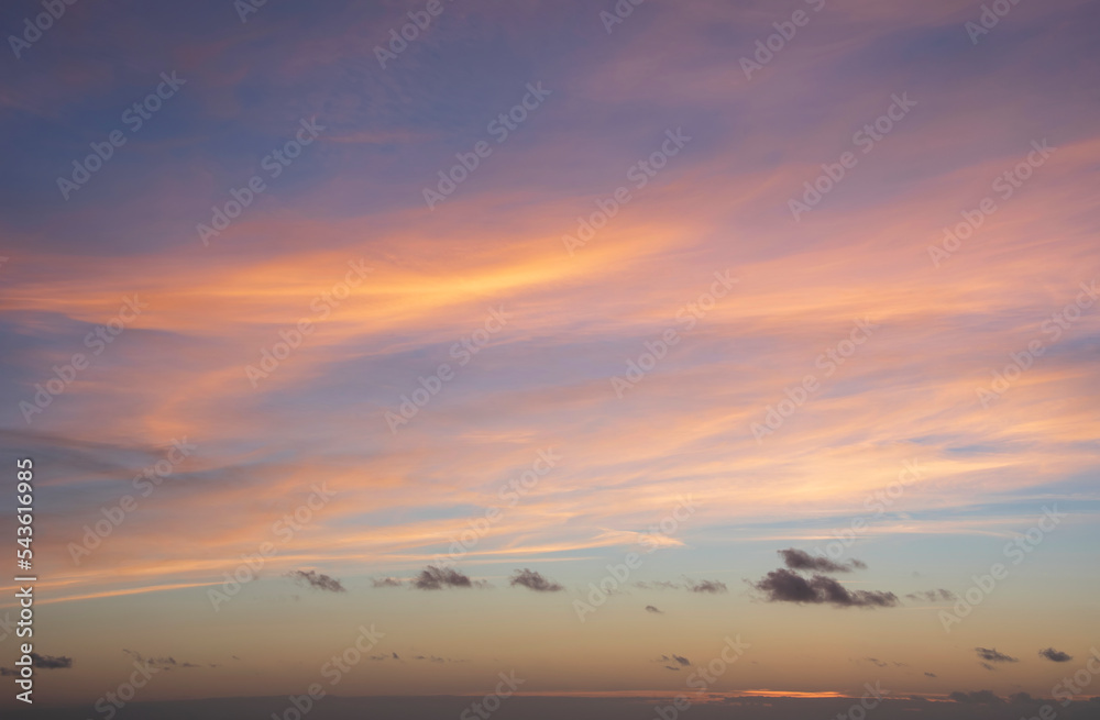 Stunning sunset sky landscape colorful vibrant backgorund