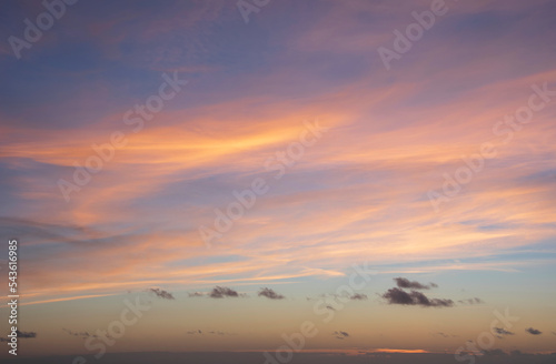Stunning sunset sky landsca...