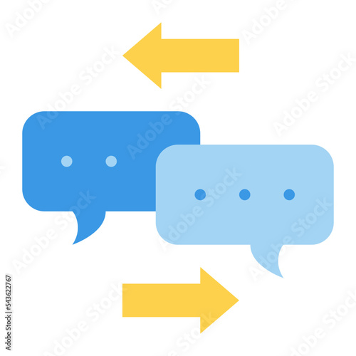 2 ways contact communication icon