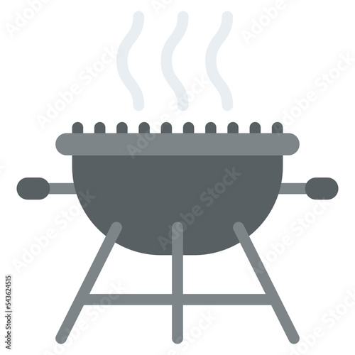 bbq camping outdoor activity icon
