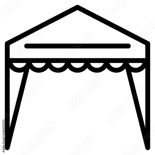 canopy camping outdoor activity icon
