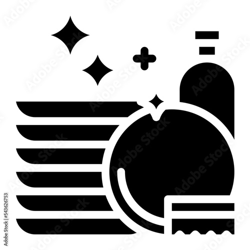 wash dishes cleaning hygiene icon