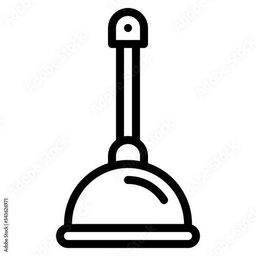 plunger cleaning hygiene icon