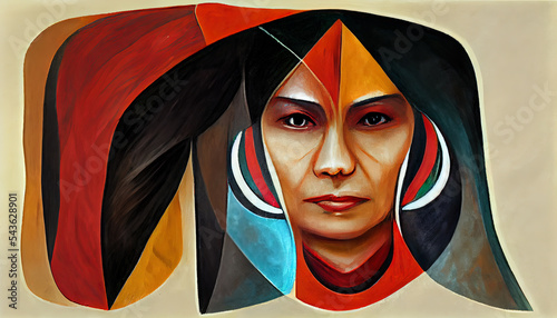 Indigenous woman portrait photo