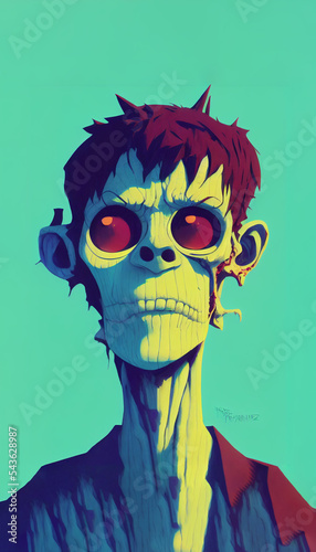 Murdoc Zombie hybrid, green skin photo