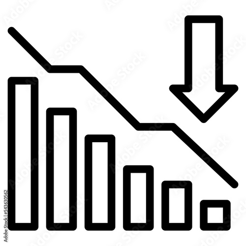 loss banking money icon