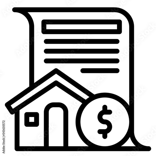 mortgage banking money icon