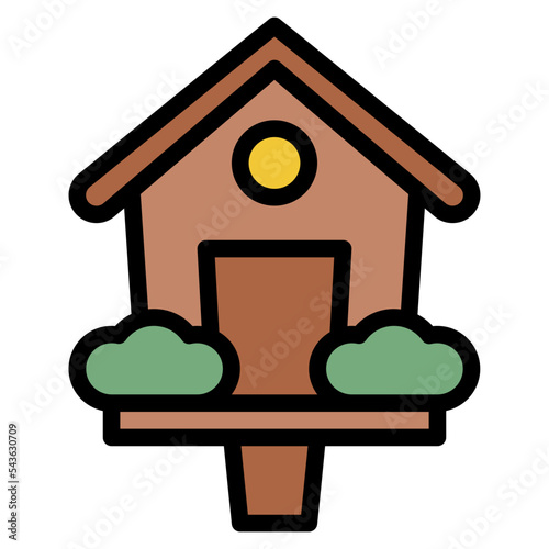 birdhouse spring season nature icon
