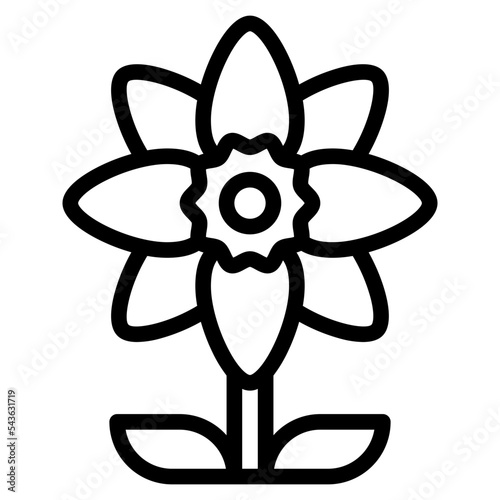 daffodil spring season nature icon
