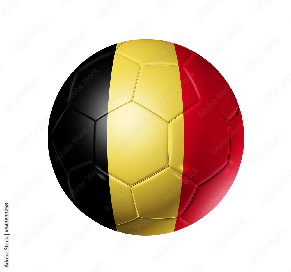 Soccer football ball with Belgium flag Soccer football ball with Belgium flag