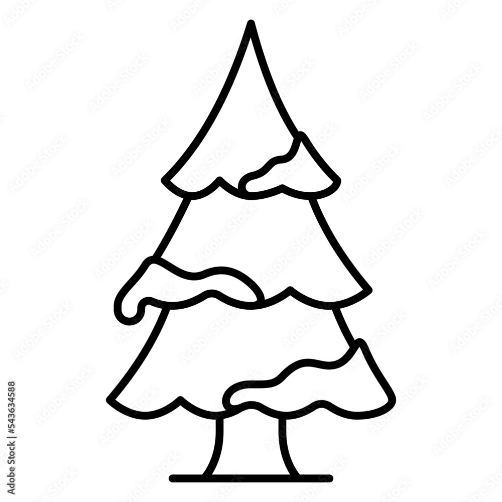 pine outline icon pine outline icon