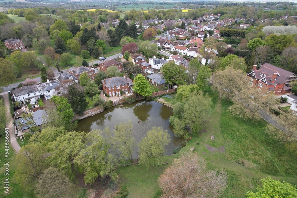 Hadley common London Borough of Barnet drone aerial view..