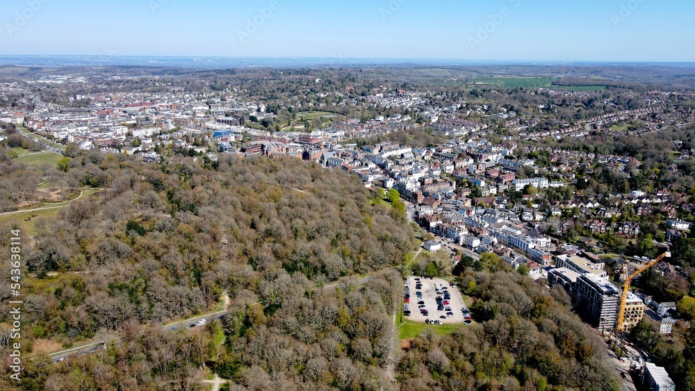 Obraz premium Royal Tunbridge wells Kent UK Aerial drone