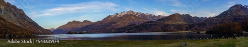 Mountain and lake landscape