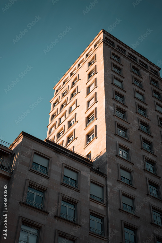 modern office building with sky