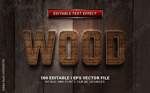 wood text effect