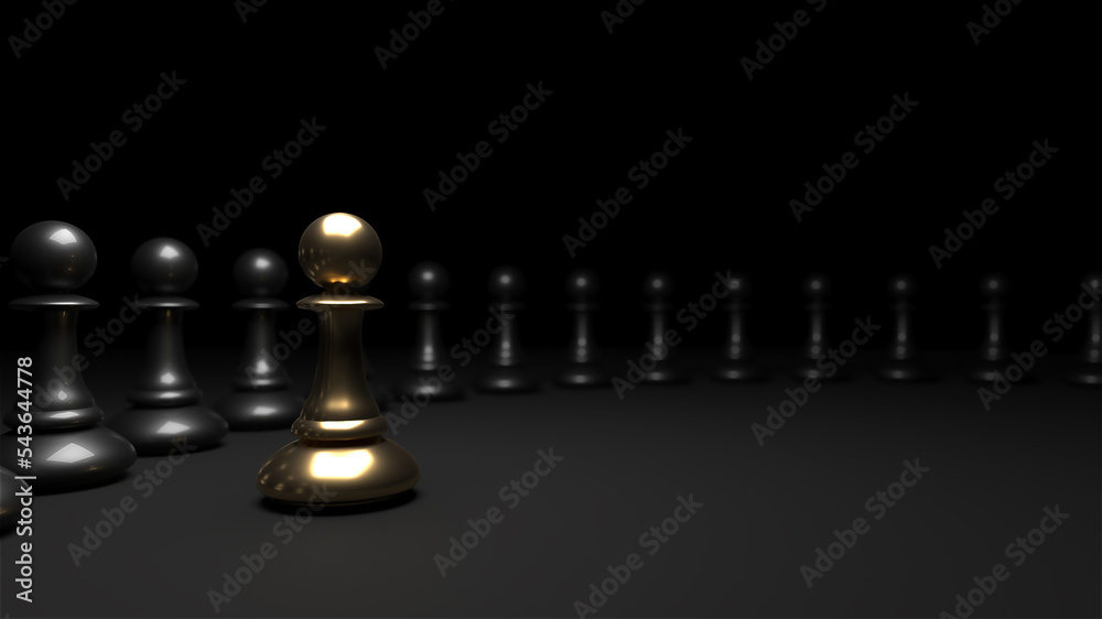 Chess pawn piece outstanding. Leadership concept Chess pawn piece outstanding. Leadership concept