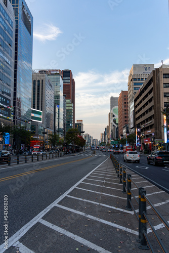 Canvas Print the view of gangnam avenue