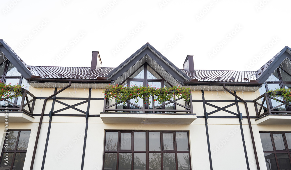 beautiful house on a white background