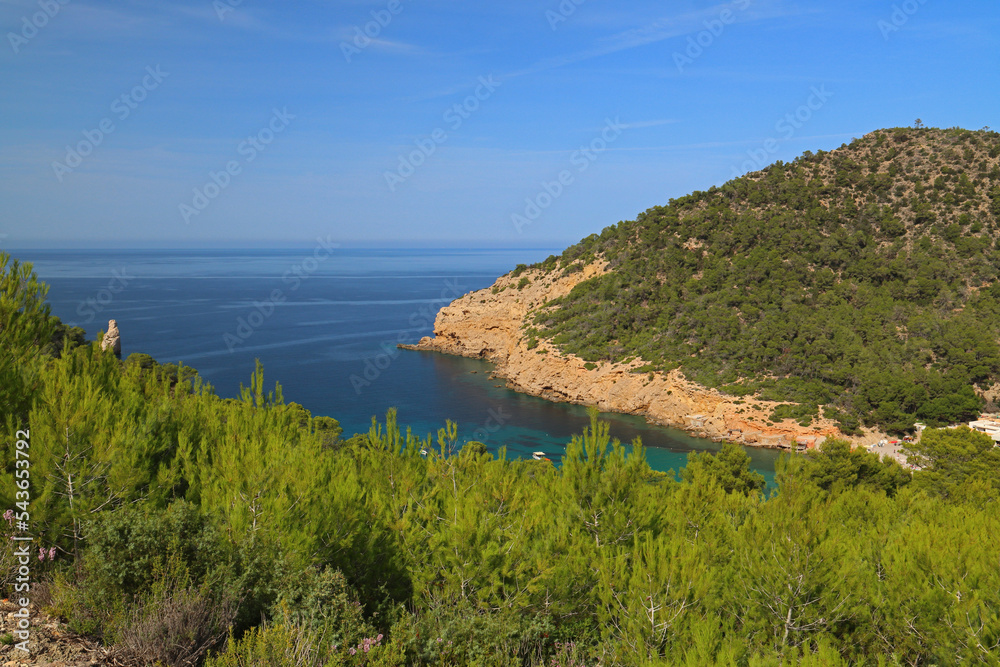 Benirras cove Ibiza, Balearic Islands, Spain.