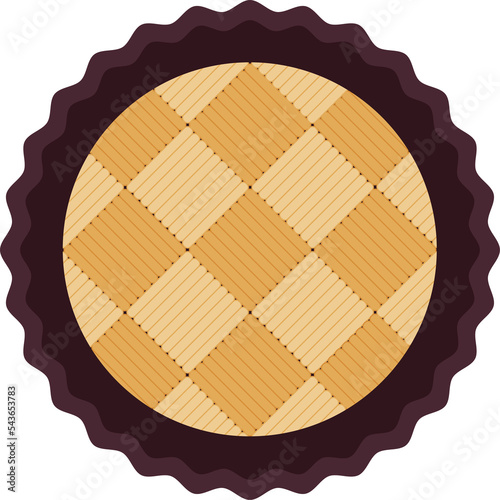 Brigadeiro candy2. Brazilian round candy topped with orange sweet sticks. Cartoon vector illustration. photo