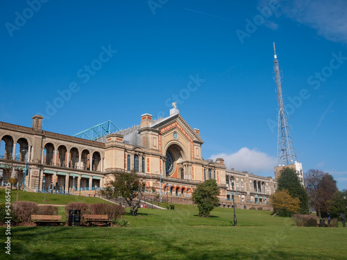 London, United Kingdom - February, 2012: Alexandra Palace under blue sky