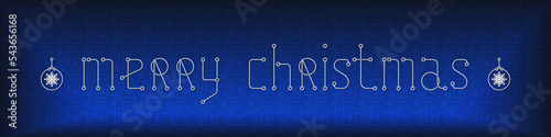 Merry Christmas Techno Banner.