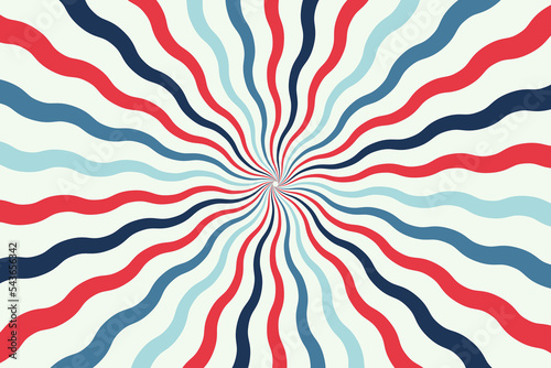 Abstract sunburst pattern psychedelic vintage background design vector