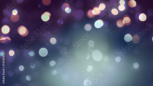Composite image of bokeh style Christmas lights against a purple background.
