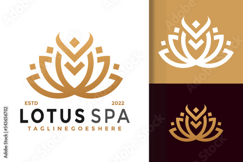 Luxury Lotus Spa Logo Design, brand identity logos vector, modern logo, Logo Designs Vector Illustration Template © Creative99d