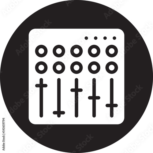 music mixer glyph icon