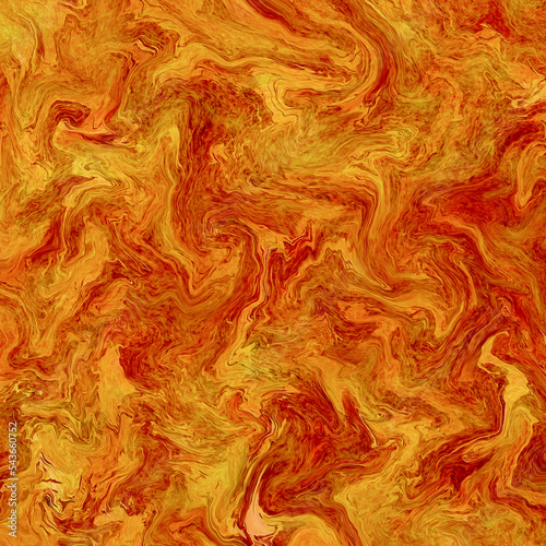 red and yellow paint mix
