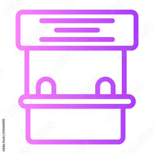 ticket office gradient icon